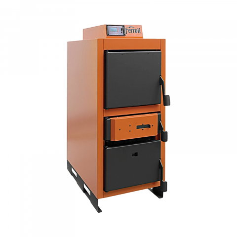Cazane combustibil solid - Cazan pe lemne cu gazeificare CGF PRO 32 + Regulator FLA250