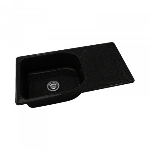 Chiuvete compozite - Chiuveta cu blat dreapta/stanga 212422 GALAXY BLACK FAT