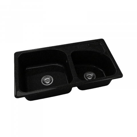Chiuvete de bucatarie - Chiuveta cu doua cuve 204422 GALAXY BLACK FAT