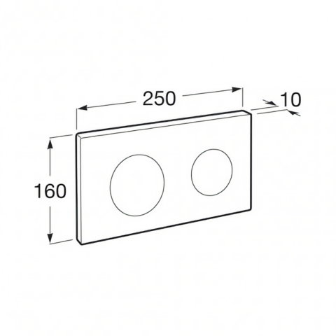 Clapeta cromata de actionare pentru rezervor incastrat PL10 In-Wall Roca [1]