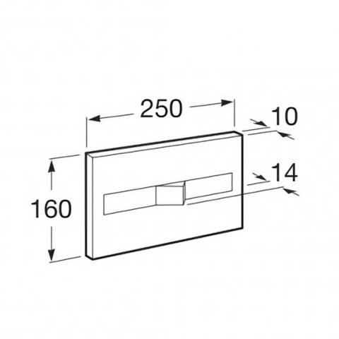 Clapeta cromata de actionare pentru rezervor incastrat PL2 In-Wall Roca [1]