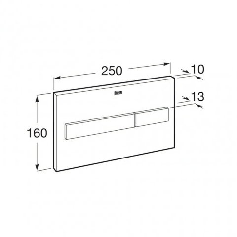 Clapeta dubla actionare PL7 (DUPLO) In-Wall Roca [1]