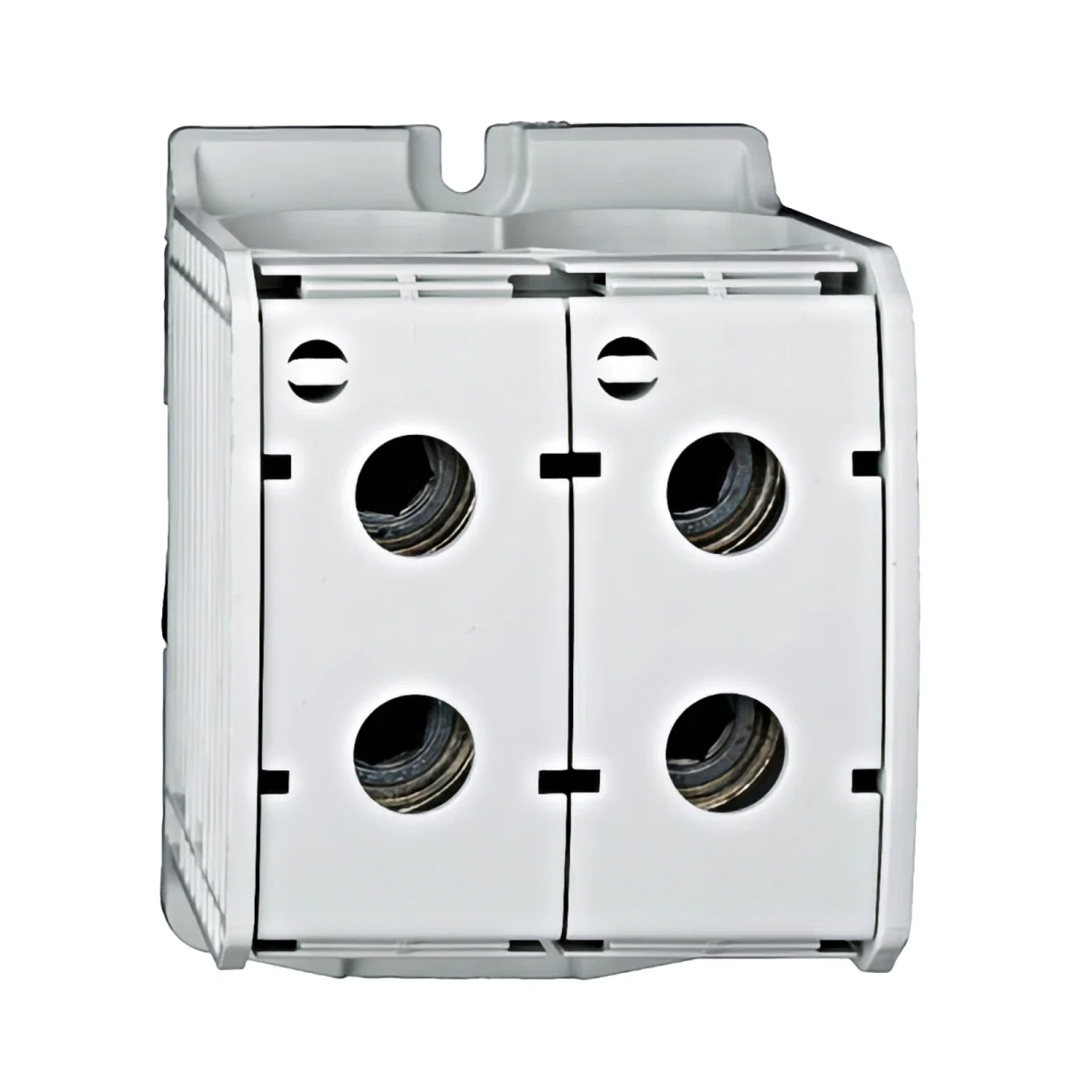 Tablouri electrice, disjunctoare si sigurante - CLEMA DUBLA (2*1P) AL-CU, GRI, 300MMP / 240MMP CU PIN