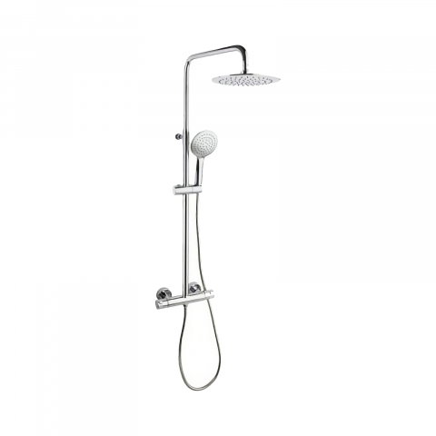 Baie - Coloana de dus termostatica cu palarie 23 cm crom Ramon Soler