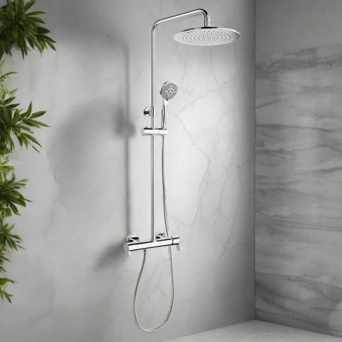 Coloana de dus termostatica cu palarie 30 cm crom Ramon Soler [2]