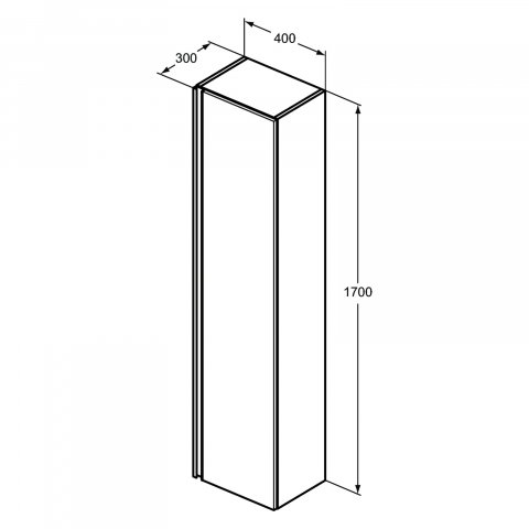 Coloana unitate de mobilier baie TESI Taupe grej inchis mat Ideal Standard [1]