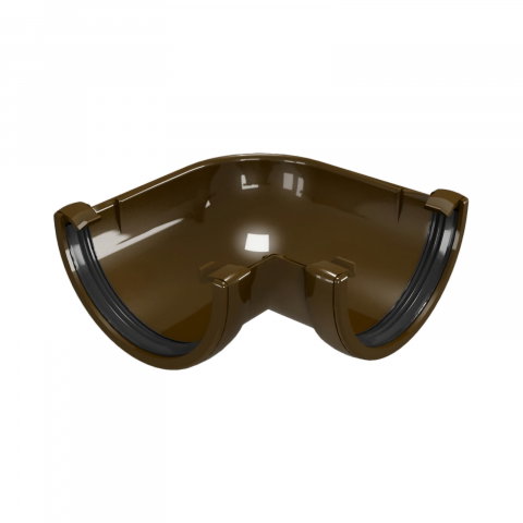 Colectare ape pluviale - Coltar jgheab PVC D.90 mm clasic maro