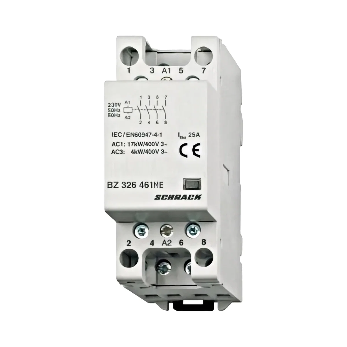 Tablouri electrice, disjunctoare si sigurante - CONTACTOR MODULAR (2UH) 25A, 4 ND, 230V AC, SERIA AMPARO