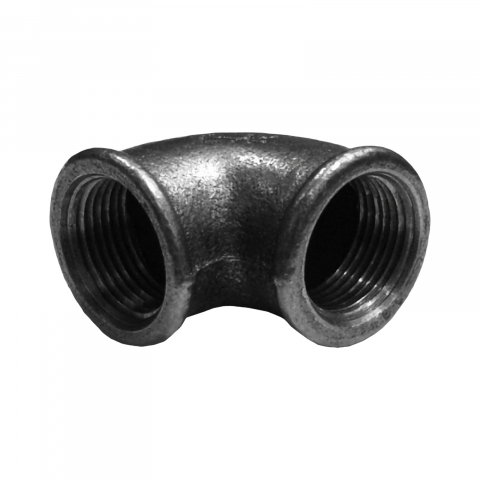 Tevi, fitinguri si accesorii pentru instalatii gaz - Cot 90 grade negru 1" filet interior