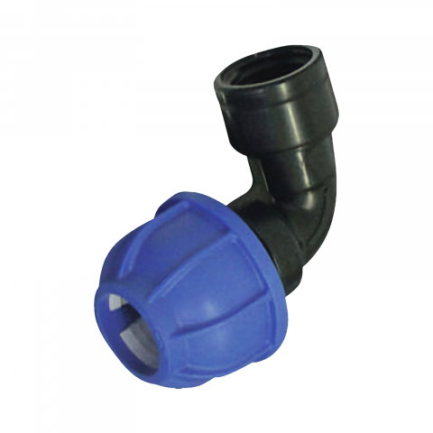 Tuburi, robineti, fitinguri PEHD pentru alimentare apa - Cot compresiune 90 grade 40 x 1" filet interior