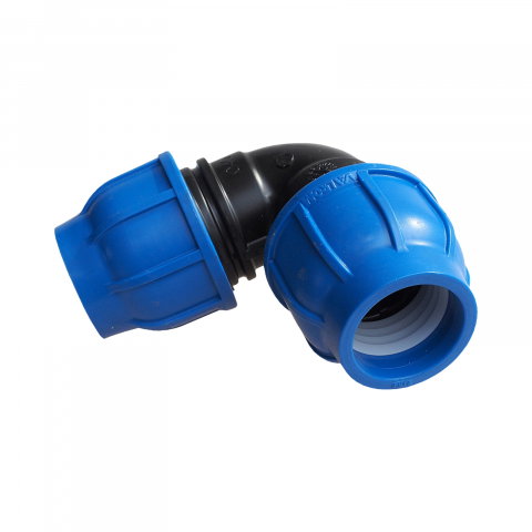 Tuburi, robineti, fitinguri PEHD pentru alimentare apa - Cot compresiune 90 grade D40 mm