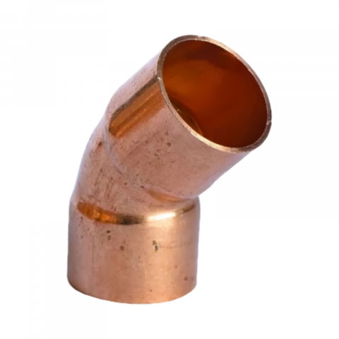 Alimentare apa. Tevi, fitinguri si accesorii - Cot la 45 grade cupru M-M D.22 mm