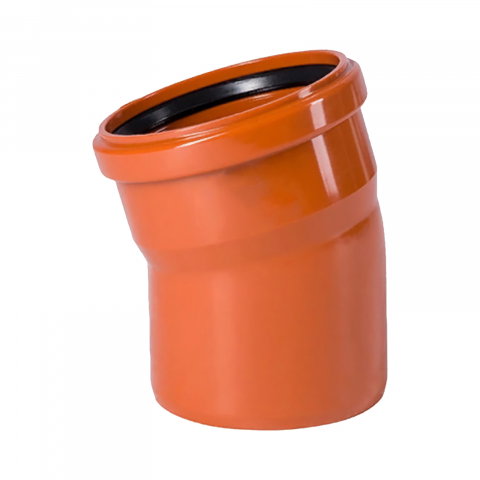 Canalizare exterioara - Curba canal PVC D.110 mm x 15 grade