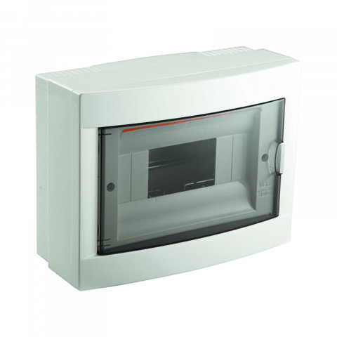 Tablouri electrice, disjunctoare si sigurante - Tablou electric 8 module, PT, 1 rand, IP40, usa transparenta aplicabila Viko by Panasonic