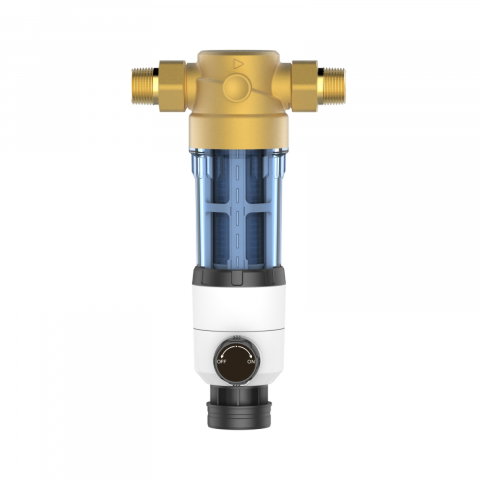 Tratare si filtrare apa potabila - Filtru purjare aquaPUR Q= 4 mc/h IN-OUT 3/4" filet exterior HOL cartus inox 90 microni