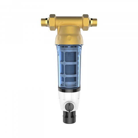 Tratare si filtrare apa potabila - Filtru purjare aquaPUR Q= 8 mc/h IN-OUT 1" filet exterior HOL cartus inox 90 microni Valrom
