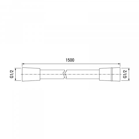 Furtun de dus 1500 mm Black Valvex [1]