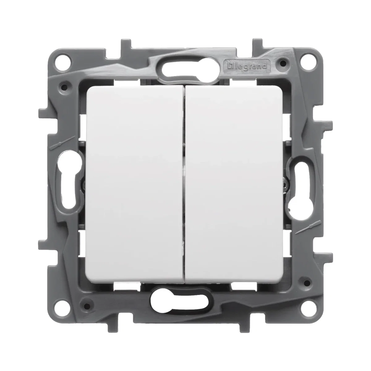 Prize, intrerupatoare si variatoare - INTRERUPATOR DUBLU 10A ALB SALBEI - LEGRAND