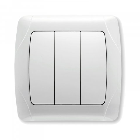 Echipamente electrice - Intrerupator triplu Carmen Viko by Panasonic