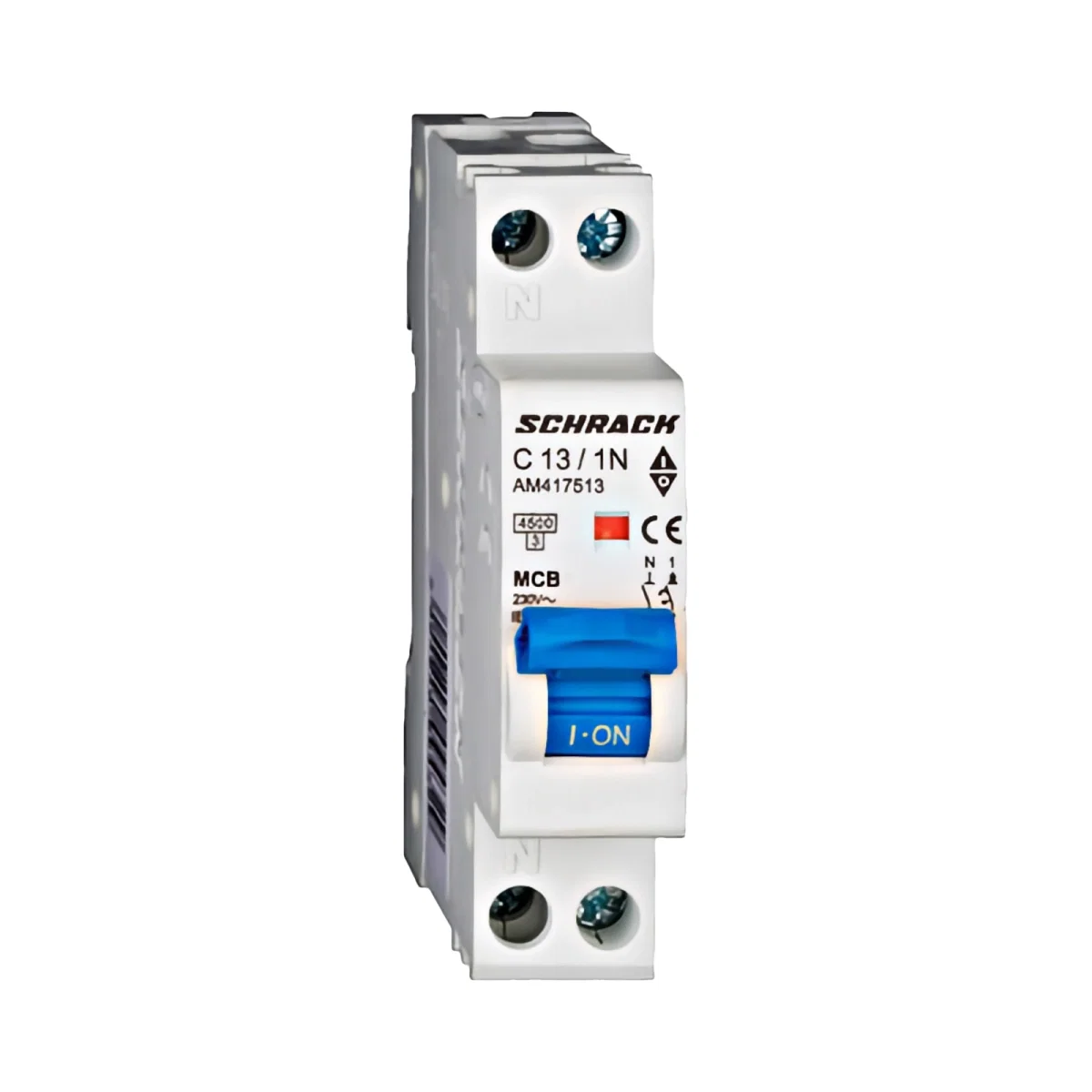 Tablouri electrice, disjunctoare si sigurante - Intreruptor automat Schrack AMPARO 1P+N C13A 4.5kA 1 modul
