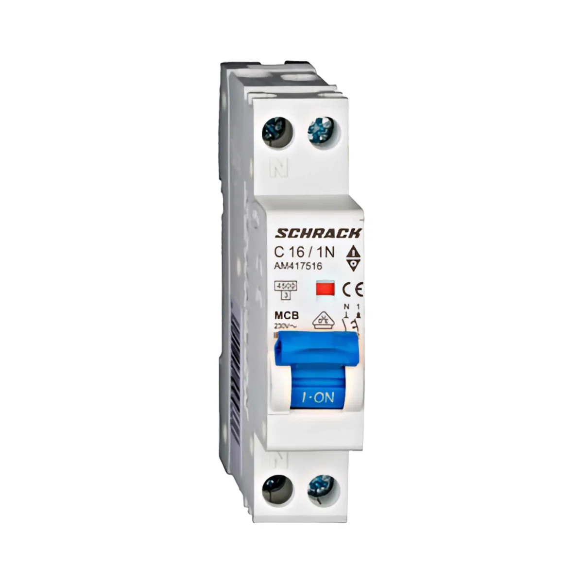 Tablouri electrice, disjunctoare si sigurante - INTRERUPTOR AUTOMAT AMPARO, 4,5KA, C16A, 1P+N, 1MODUL