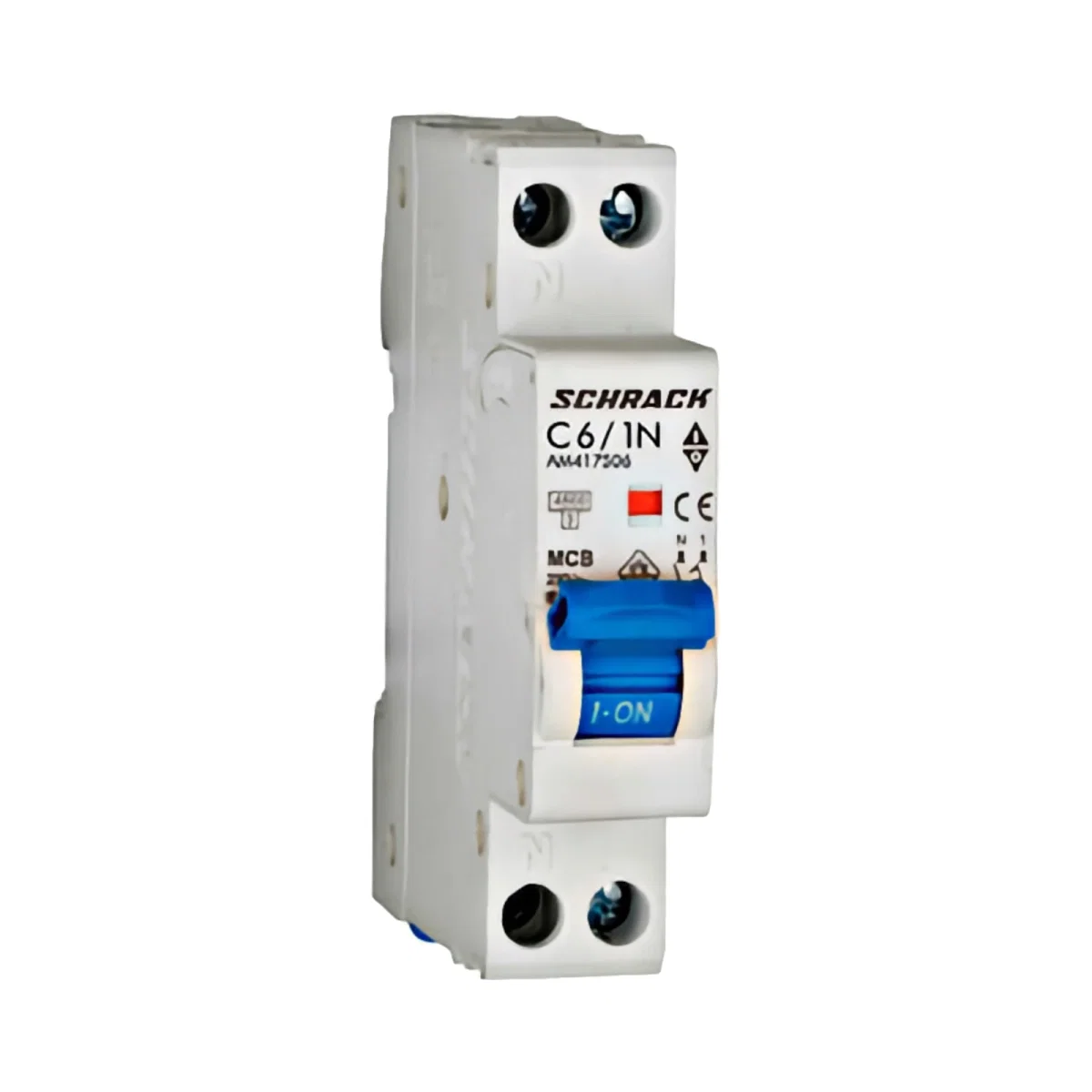 Tablouri electrice, disjunctoare si sigurante - Intreruptor automat AMPARO Schrack Technik C6A 1P+N 1 modul 4,5kA
