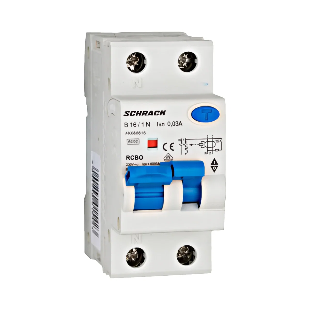 Tablouri electrice, disjunctoare si sigurante - Intreruptor automat diferential Schrack AMPARO 1P+N B 16A 30mA tip A 6kA