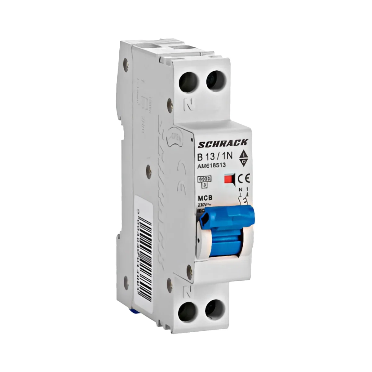 Tablouri electrice, disjunctoare si sigurante - INTRERUPTOR AUTOMAT MODULAR AMPARO, 6KA, B 13A, 1P+N, 1UH