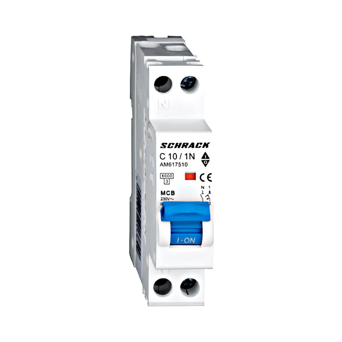 Tablouri electrice, disjunctoare si sigurante - INTRERUPTOR AUTOMAT MODULAR, AMPARO 6KA, C 10A, 1P+N, 1UH