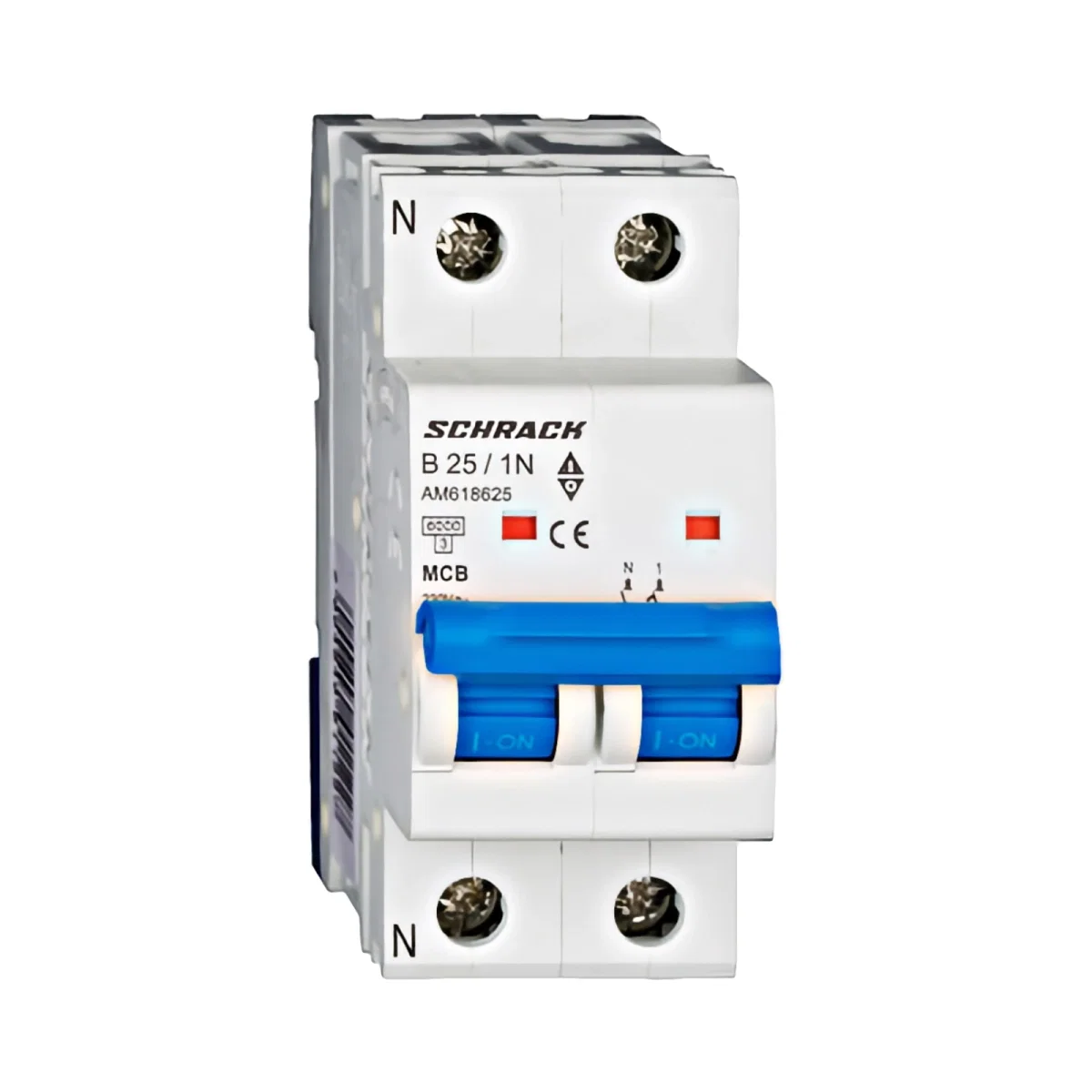 Tablouri electrice, disjunctoare si sigurante - INTRERUPTOR AUTOMAT MODULAR (MCB) AMPARO 6KA, B 25A, 1P+N