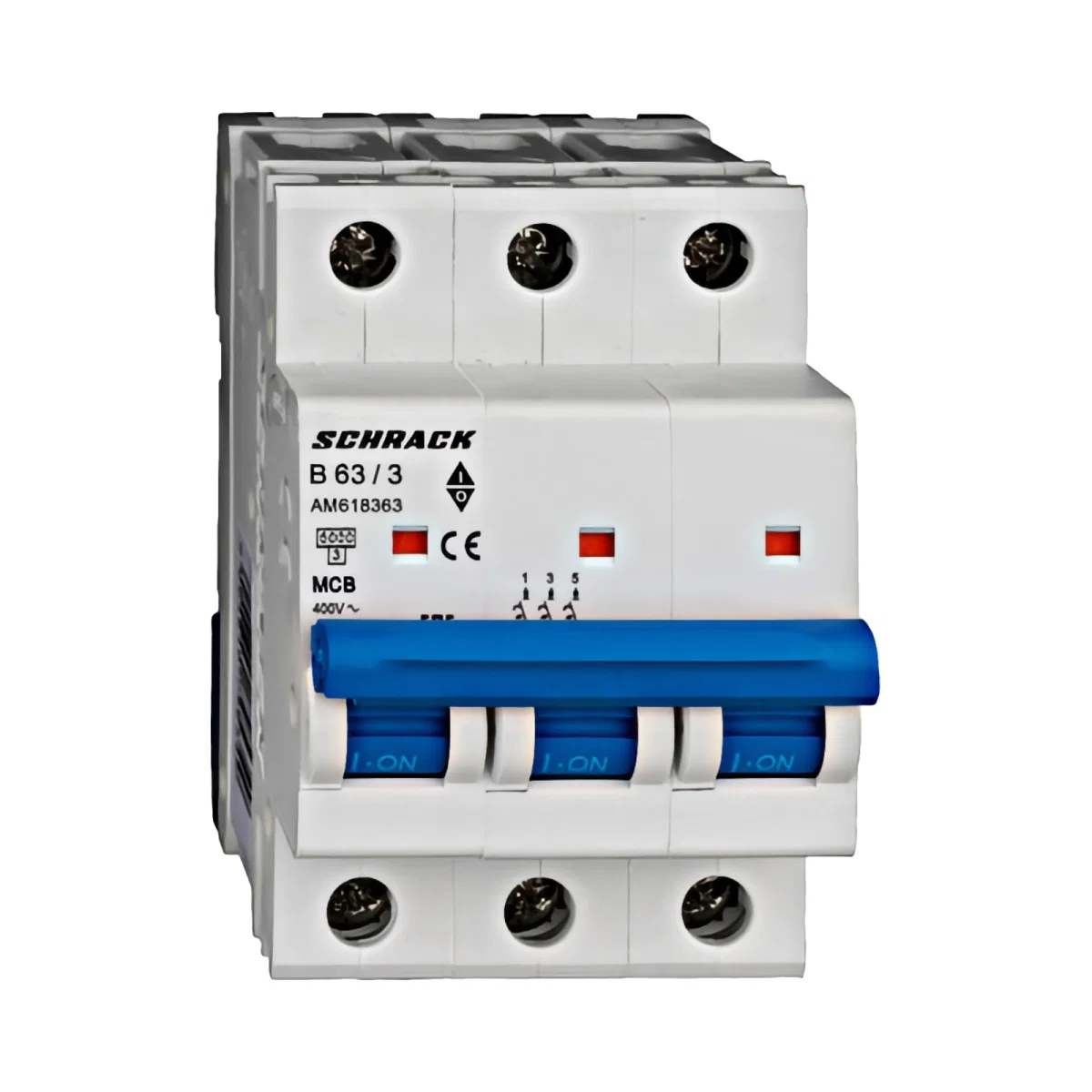 Tablouri electrice, disjunctoare si sigurante - INTRERUPTOR AUTOMAT MODULAR (MCB) AMPARO 6KA, B 63A, 3-POLI