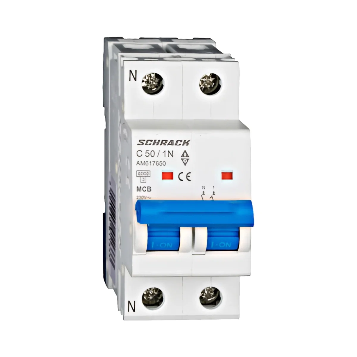 Tablouri electrice, disjunctoare si sigurante - INTRERUPTOR AUTOMAT MODULAR (MCB) AMPARO 6KA, C 50A, 1P+N