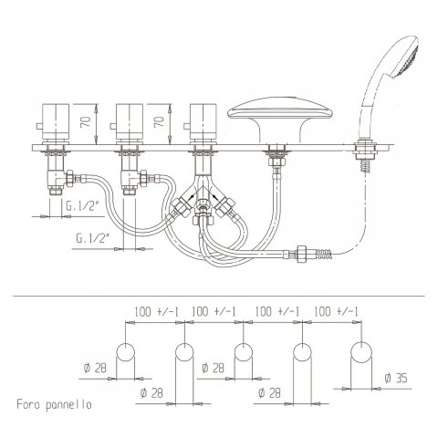 Kit baterie pe cada 5 piese Vella FIBREX [1]