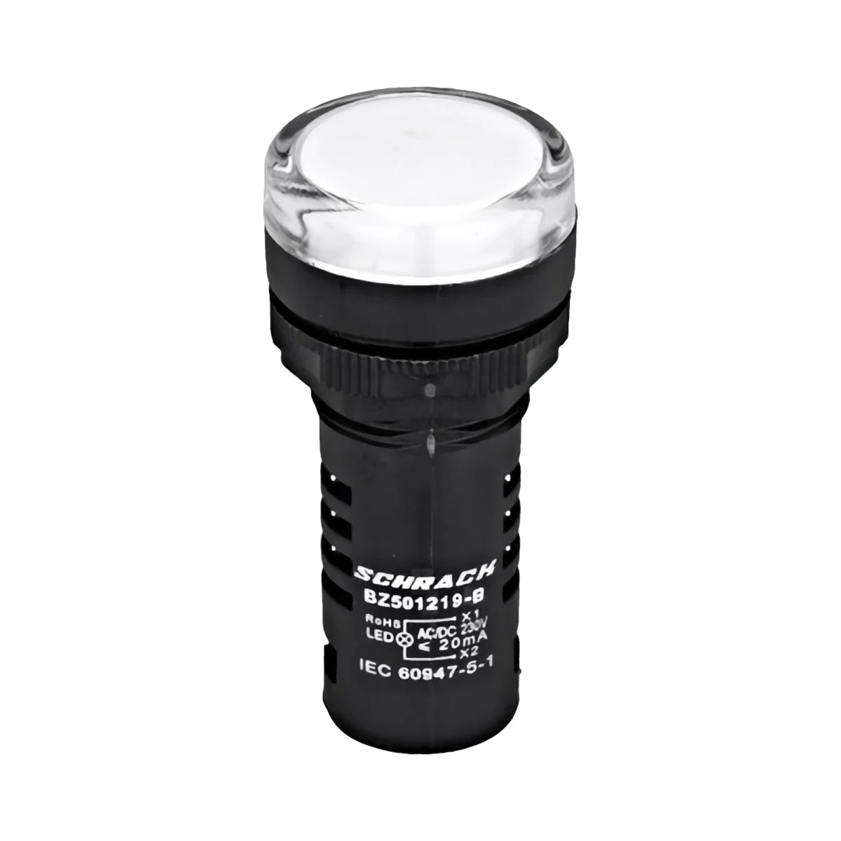 Tablouri electrice, disjunctoare si sigurante - LAMPA DE SEMNALIZARE CU LED, MONOBLOC, 230V-AC/DC, ALB