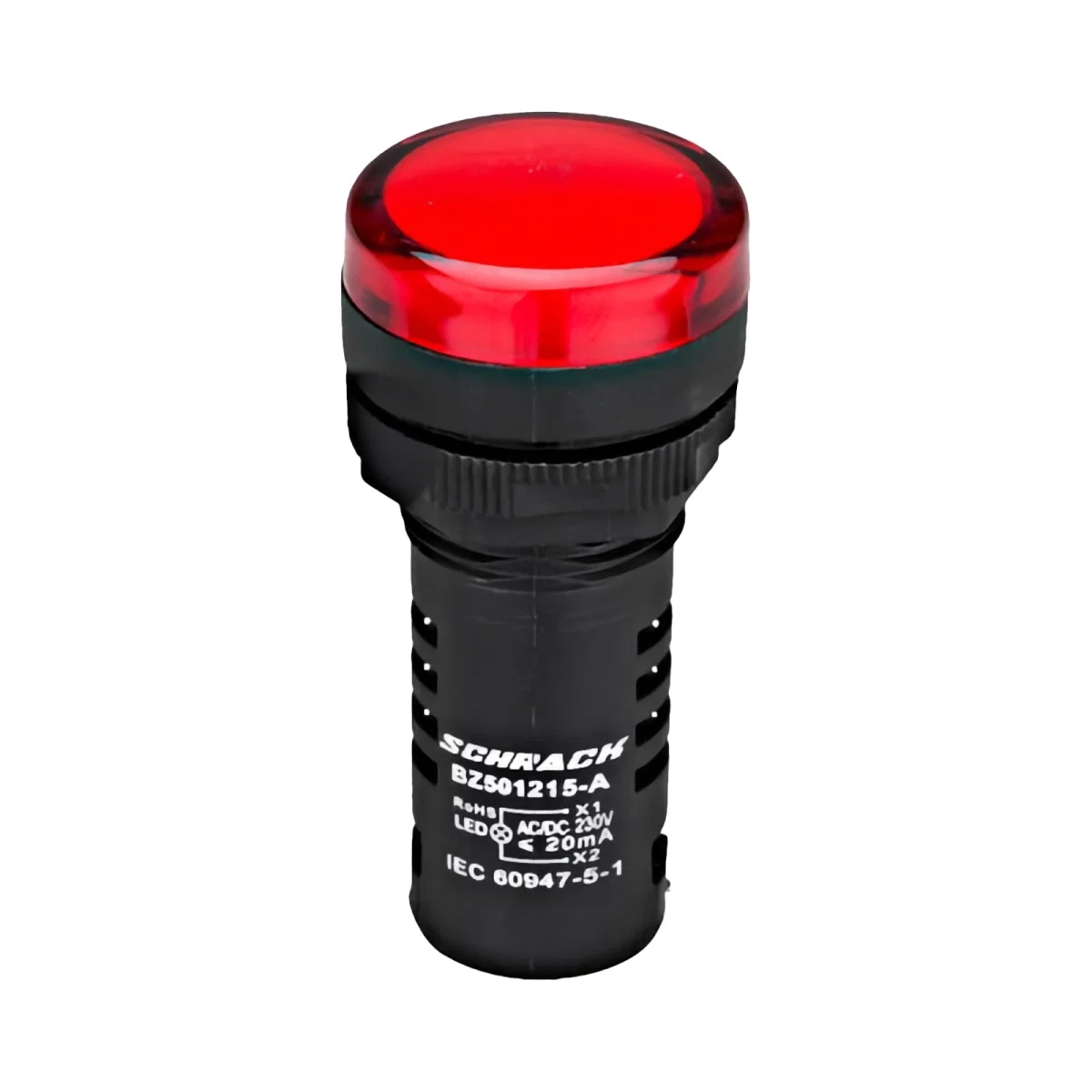 Tablouri electrice, disjunctoare si sigurante - LAMPA DE SEMNALIZARE CU LED, MONOBLOC, 230V-AC/DC, ROSU