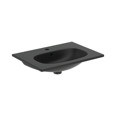 Baie - Lavoar 60 cm TESI pentru montaj pe mobilier negru mat Ideal Standard