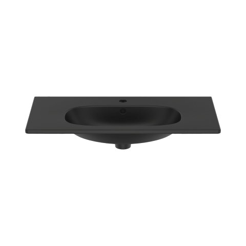 Lavoar 80 cm TESI pentru montaj pe mobilier negru mat Ideal Standard [1]