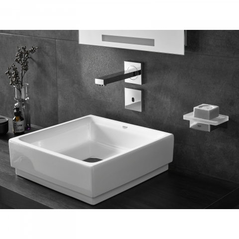 Lavoar Grohe Cube Ceramic, pe blat, 500 x 470, PureGuard, alb [3]