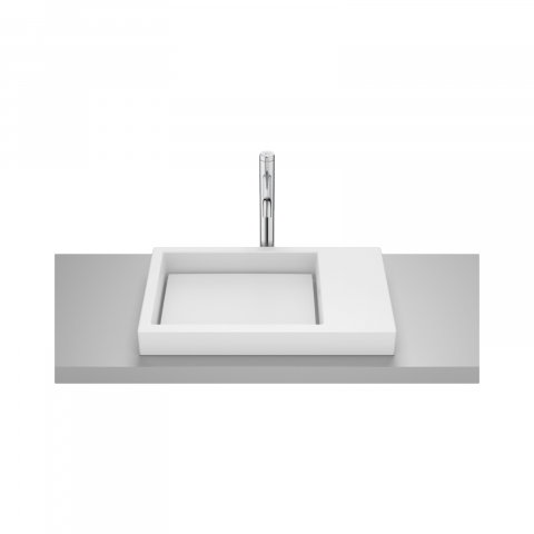 Baie - Lavoar incastrat din portelan Skyline Horizon 60 cm alb mat Roca