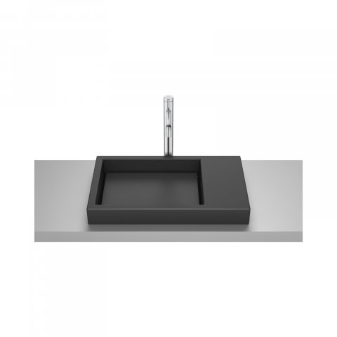 Baie - Lavoar incastrat din portelan Skyline Horizon 60 cm negru mat Roca