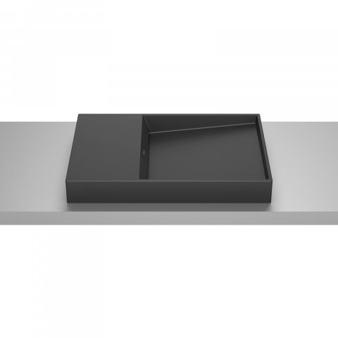 Lavoar pe blat din portelan Dash Horizon 60 cm negru mat Roca [1]