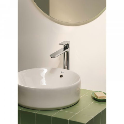 Lavoar pe blat din portelan The Gap rotund 390 x 390 mm alb Roca [4]