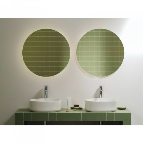 Lavoar pe blat din portelan The Gap rotund 390 x 390 mm alb Roca [1]