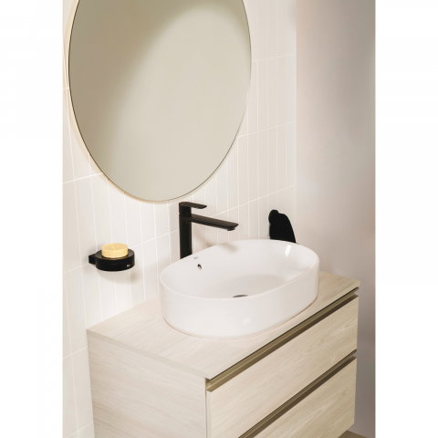 Lavoar pe blat, din portlan The Gap oval 550 x 390 mm alb Roca [1]