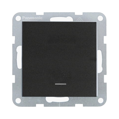 Echipamente electrice - Mecanism intrerupator cu LED cu terminal neutru ON-ON MEC. QC Karre Plus 55 Negru