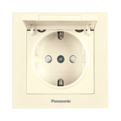 Prize - Mecanism priza Schuko cu capac, protectie pentru copii si sistem Quick Connect Karre Plus 55 Bej