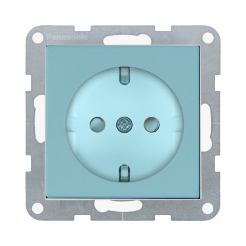Prize - Mecanism priza Schuko cu protectie pentru copii si Quick Connect Karre Plus 55 Soft Touch Turcoaz