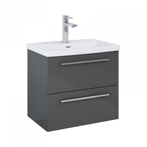Set mobilier cu lavoar - Mobilier de baie 60 cm Kwadro Roca