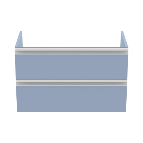 Mobilier TESI 2 sertare albastru deschis mat 80 cm Ideal Standard [1]
