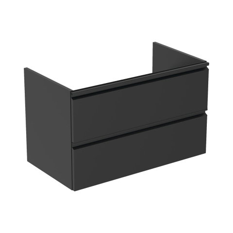 Mobilier simplu - Mobilier TESI 2 sertare negru mat 80 cm Ideal Standard